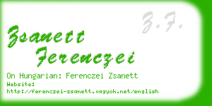 zsanett ferenczei business card